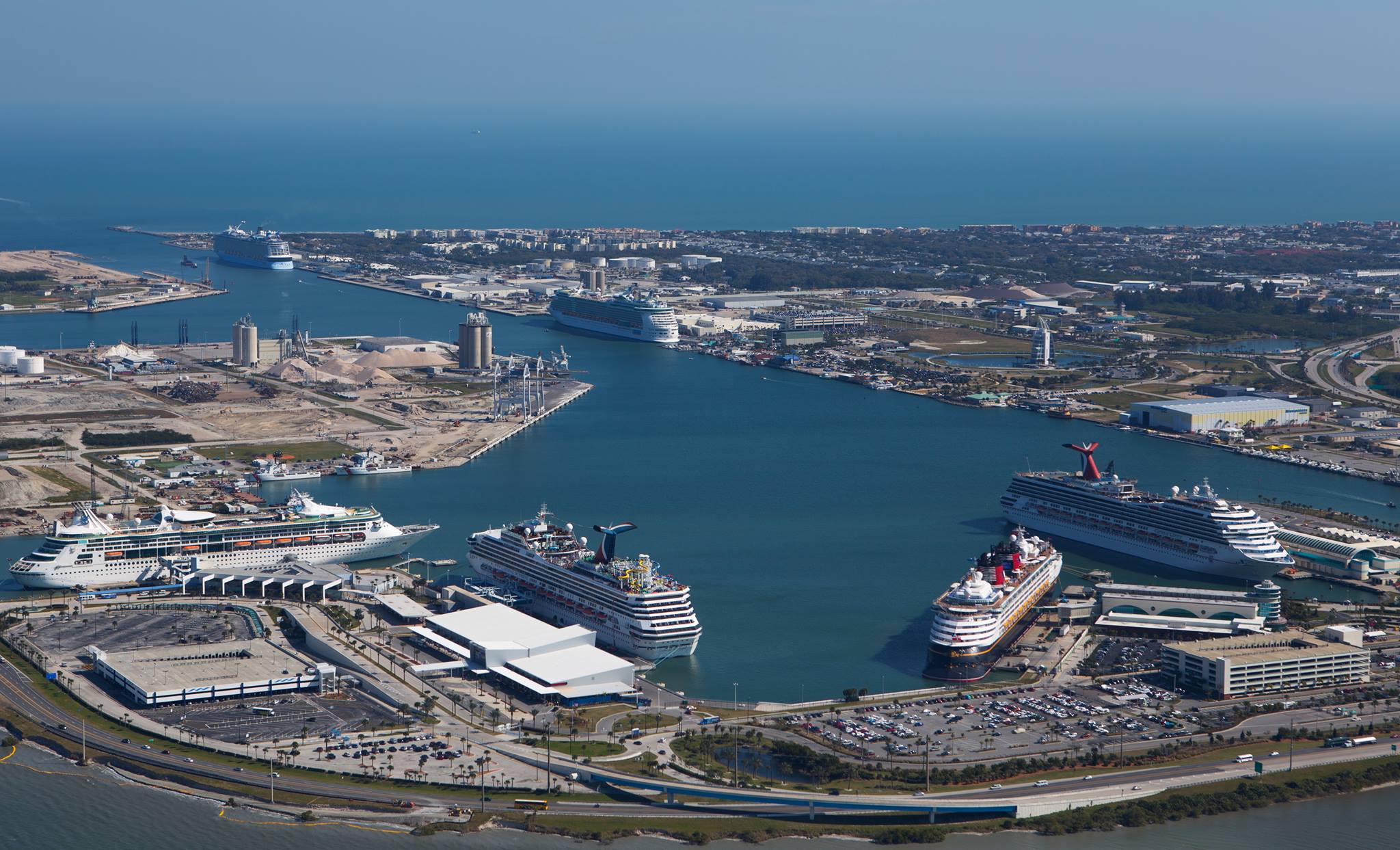 Aerial view of Port Canaveral