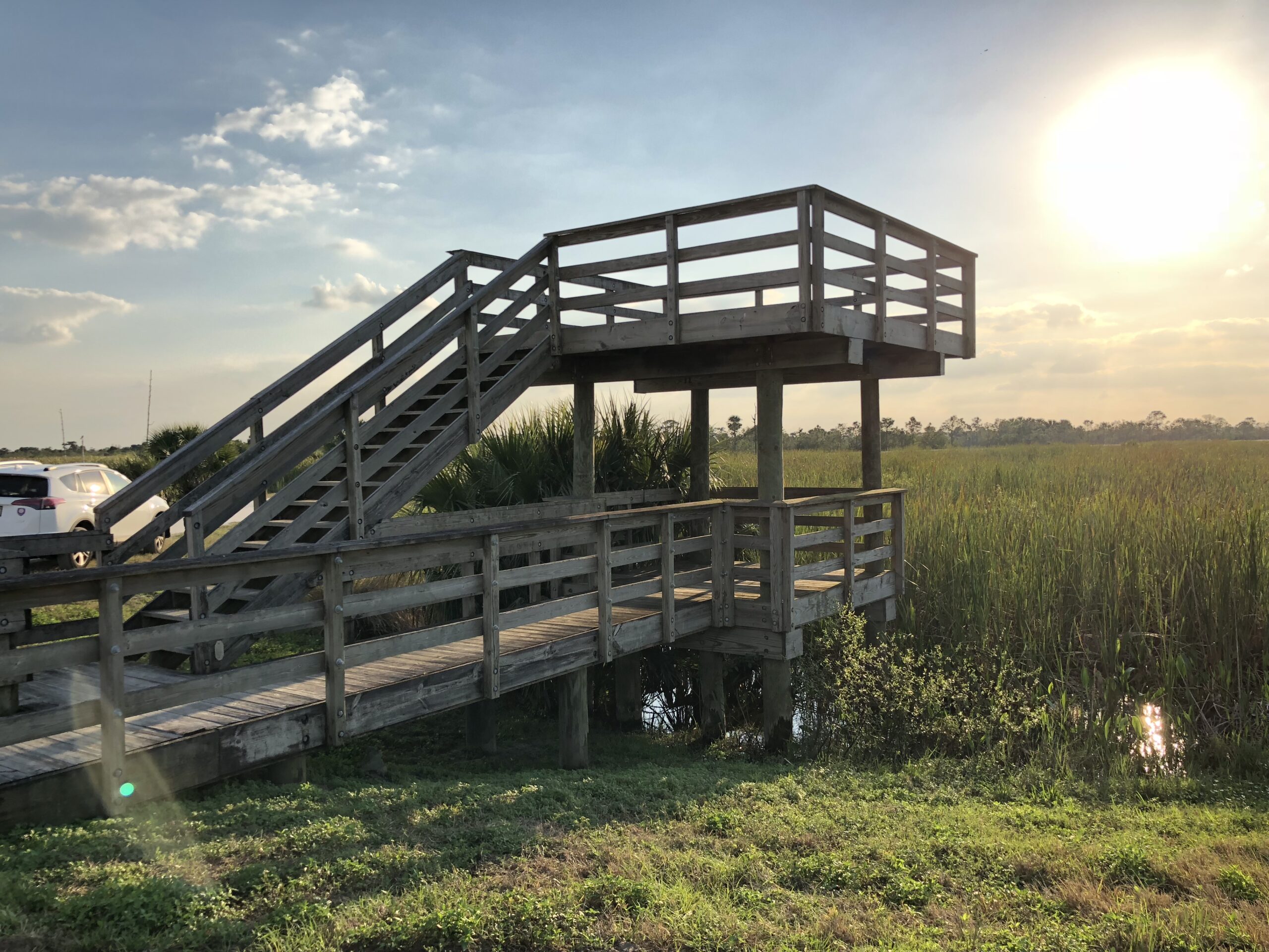 An observation deck at the Ritch Grissom Memorial Wetlands in Viera, FL
