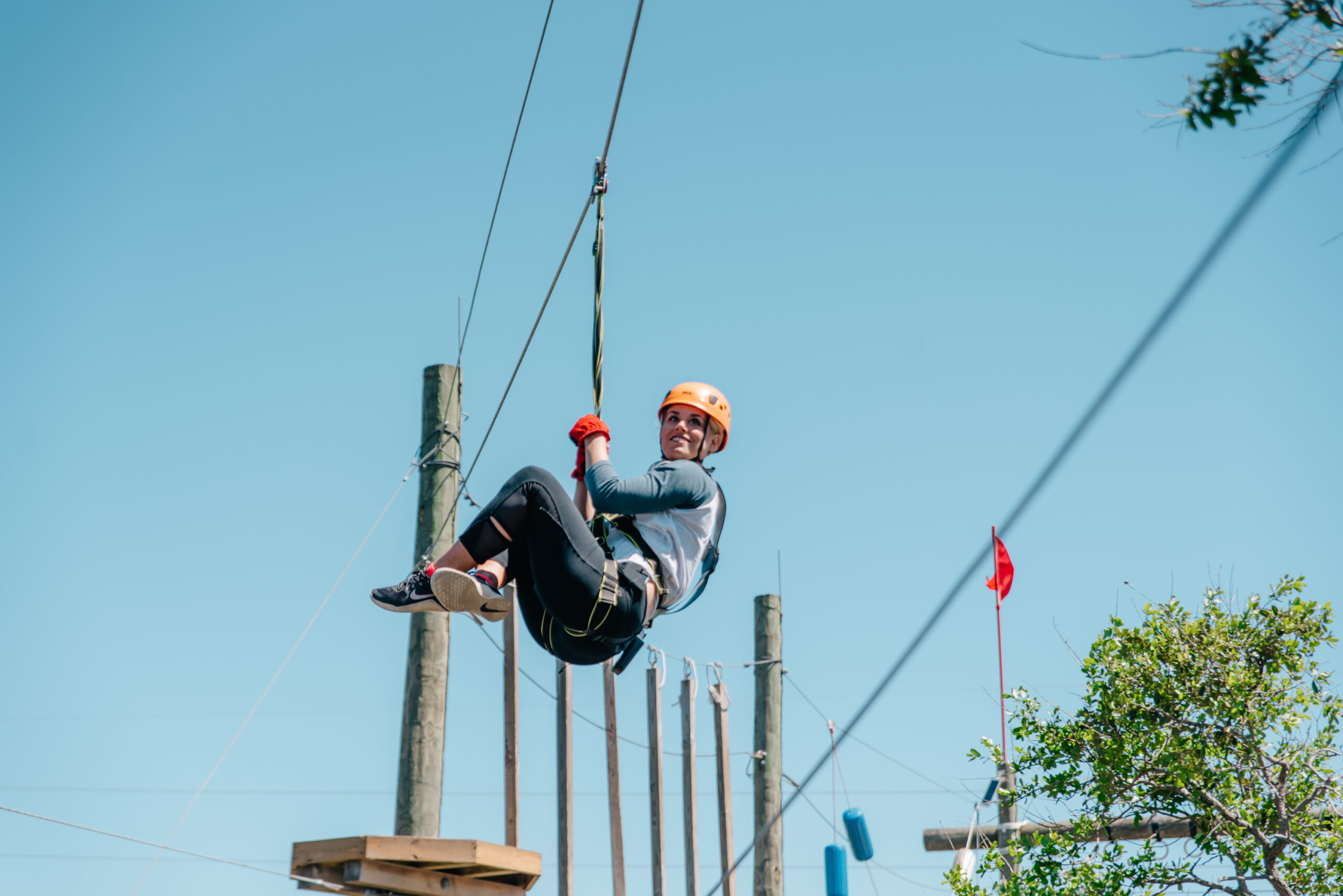 Get a birds-eye view and meet the challenge at Cocoa Beach Aerial Adventures