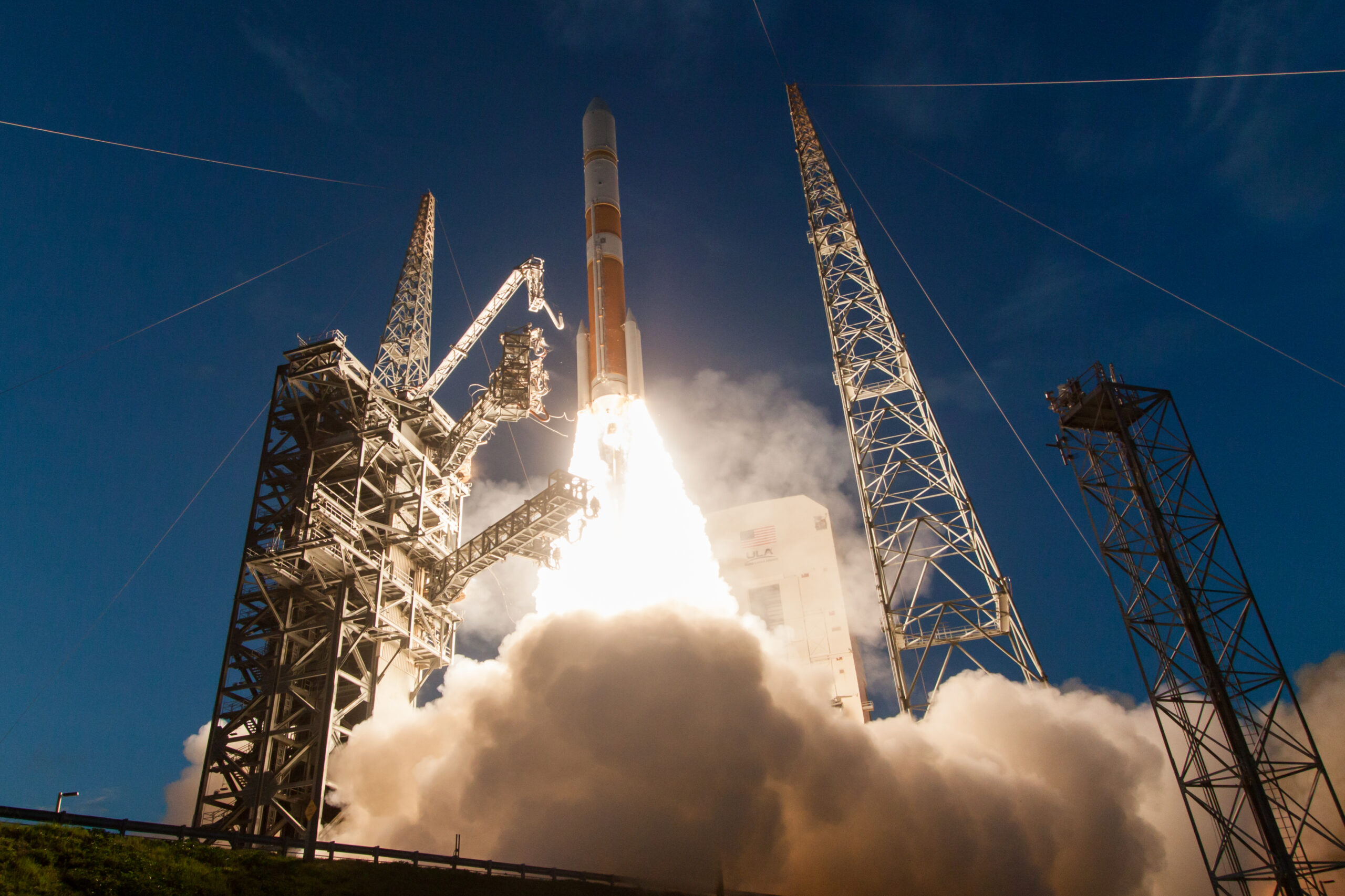 A United Launch Alliance Delta rocket launches from Kennedy Space Center