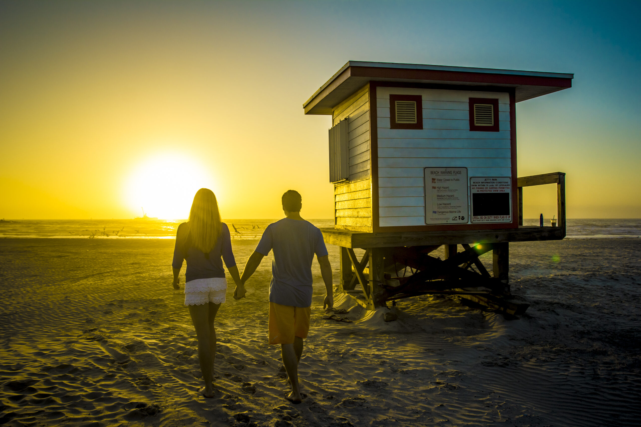 Sunrise over the ocean in Cocoa Beach