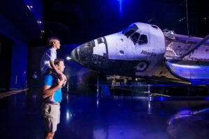 Father and son at Kennedy Space Center Visitor Complex