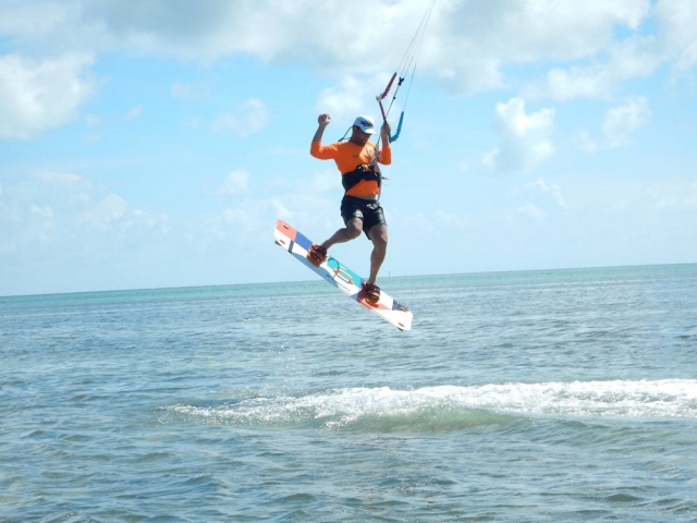 Endless Windz Kiteboarding Guy Catching Air