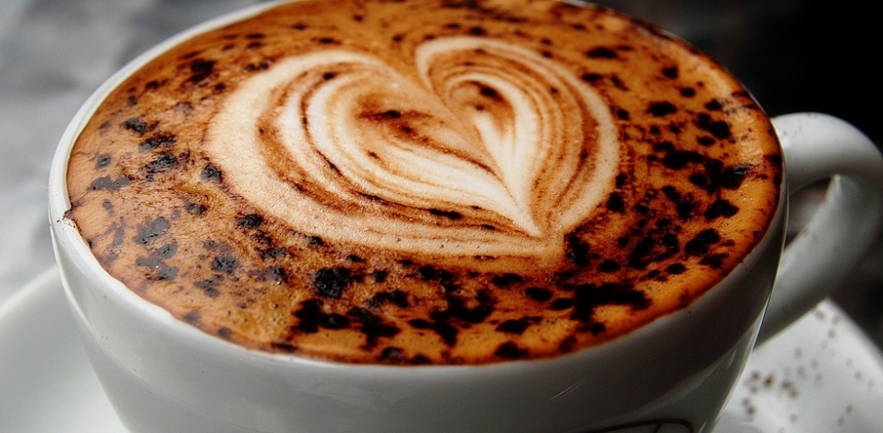 Indian River Coffee Co. Coffee with Heart Design on Top
