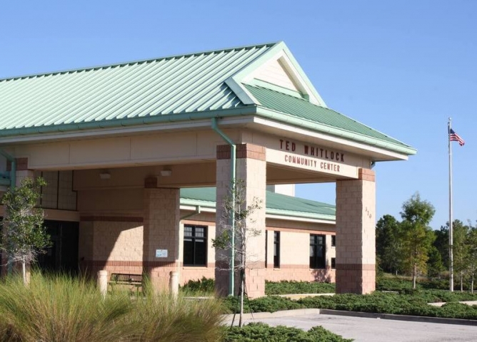 Fred Poppe Regional Park Community Center Entrance