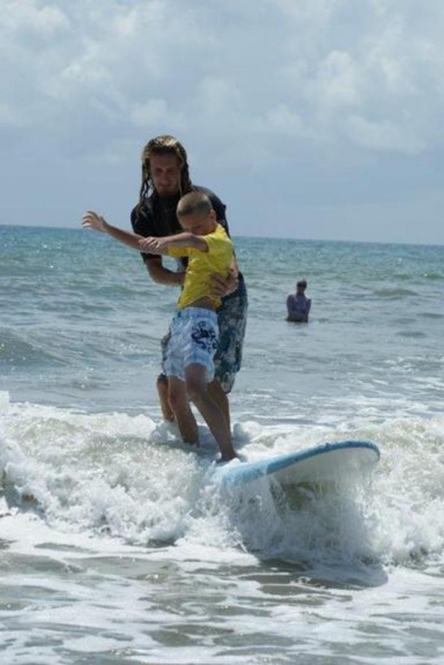 Ron Jon Surf School Lesson in the Water