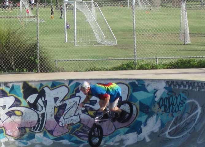 Satellite Beach Skate Park Biker