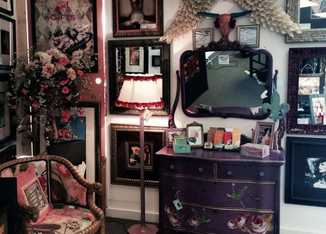 Art Expressions Shop Interior with Various Pieces Art