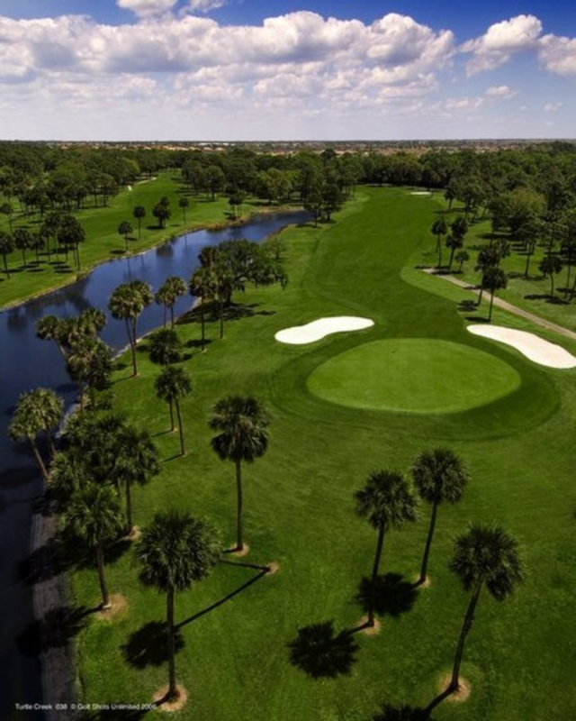 Turtle Creek Golf Course Drone View of Greens 1