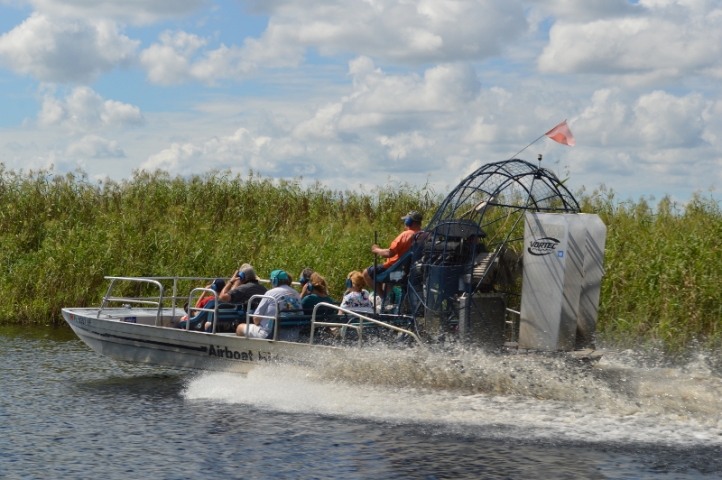 Twister Airboat Rides Group on Water