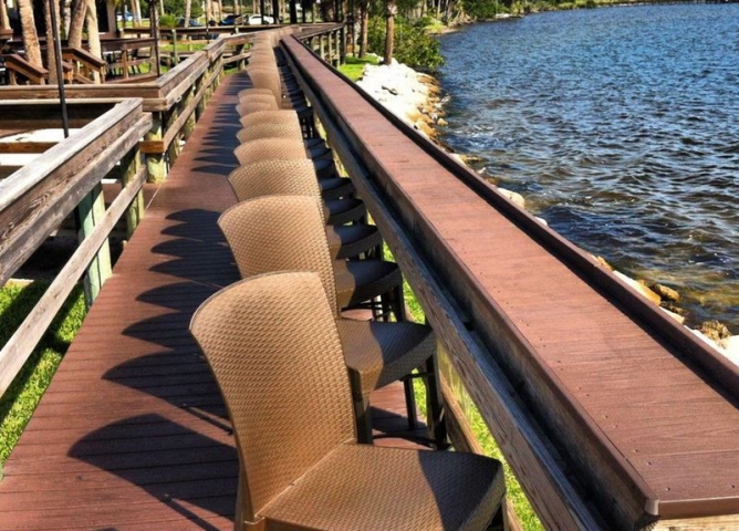 River Rocks Restaurant Outdoor Waterside Seating