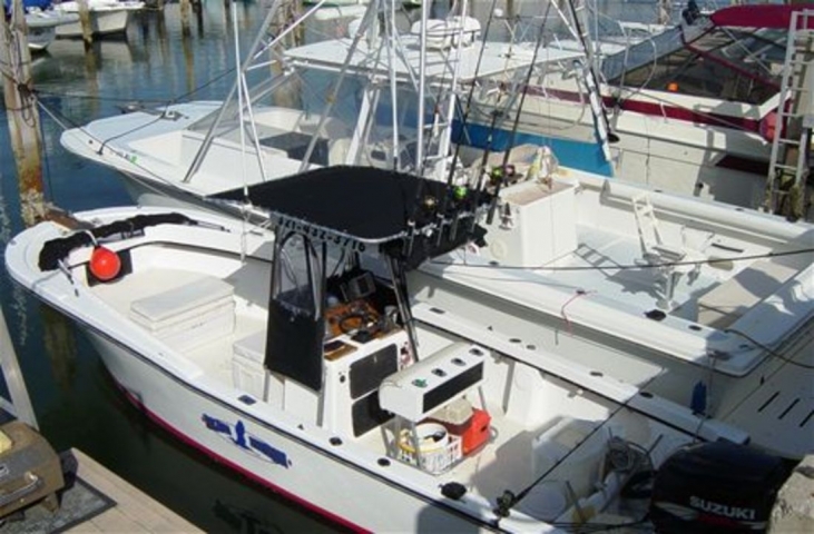 A charter boat for Blue Heron Fishing Charters