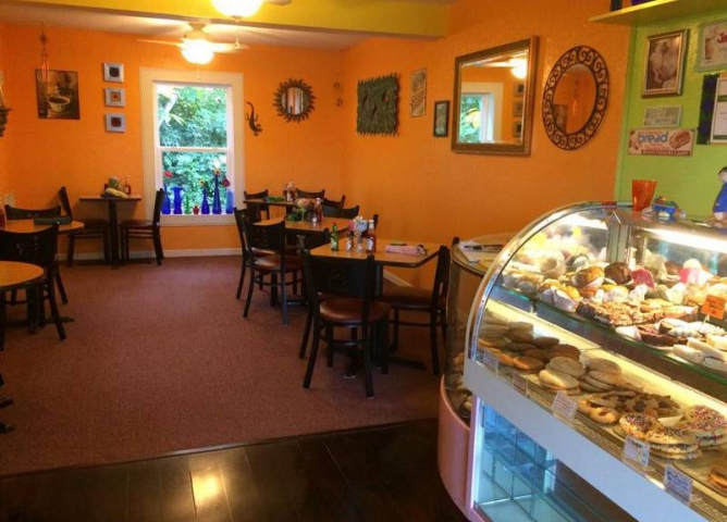 Simply Delicious Baked Goods Display and Seating