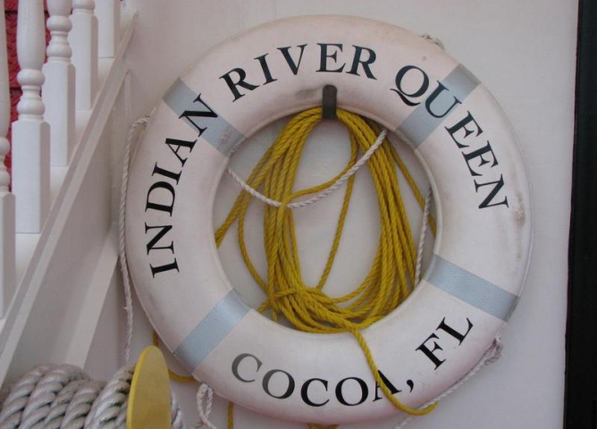 Indian River Queen Paddle Boat Branded Life Preserver
