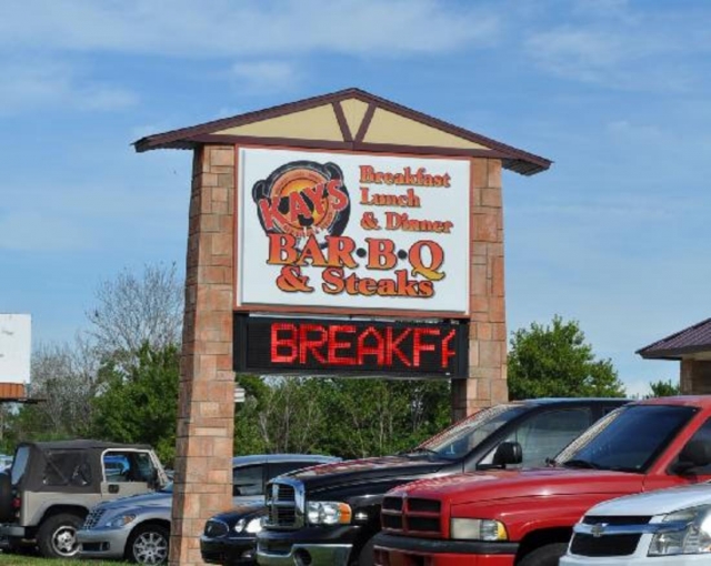 Kay's BBQ & Steaks Outdoor Sign