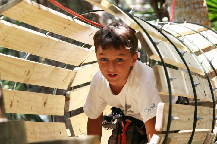 Brevard Zoo Child Playing in Treetop Trek