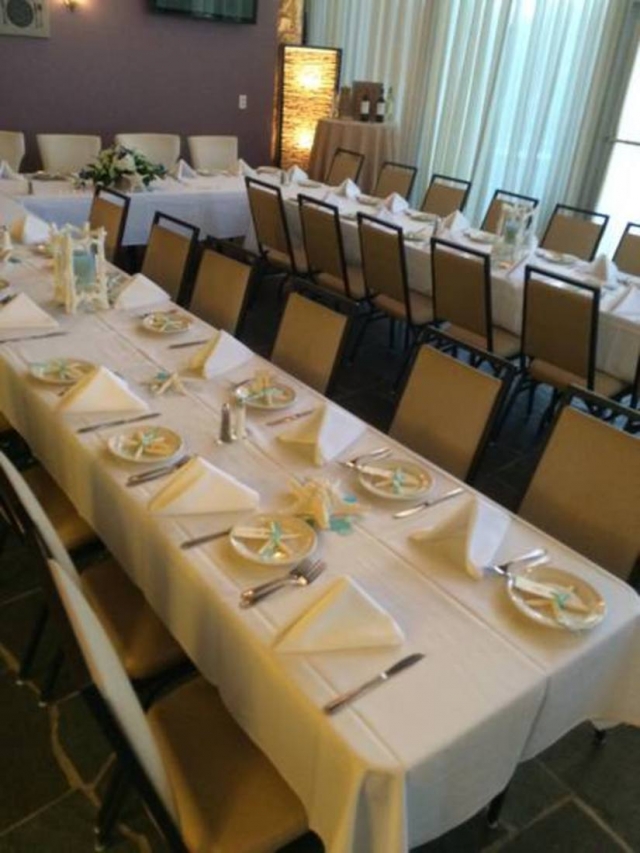 Gregory's Steak & Seafood Grille Wedding Setup