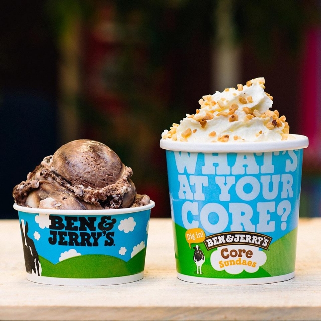 Ben & Jerry's at the Oaks Two Cups of Different Ice Cream