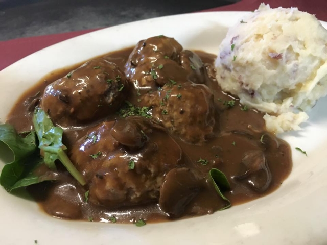 Brano's Italian Grill - Cocoa Beach Meatballs in Gravy and Mashed Potatoes