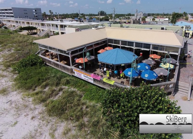 Coconuts on the Beach Exterior Drone View