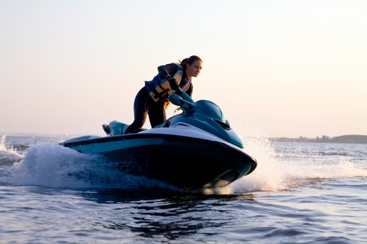 Cocoa Beach Jet Ski Rentals Woman on Jet Ski