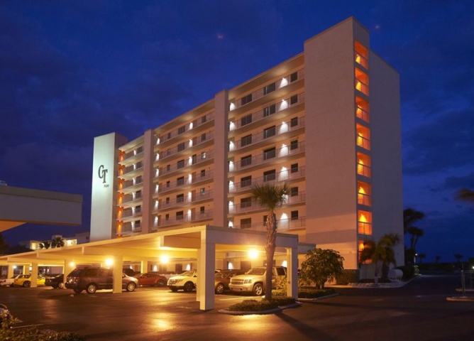 Canaveral Towers Nighttime Exterior