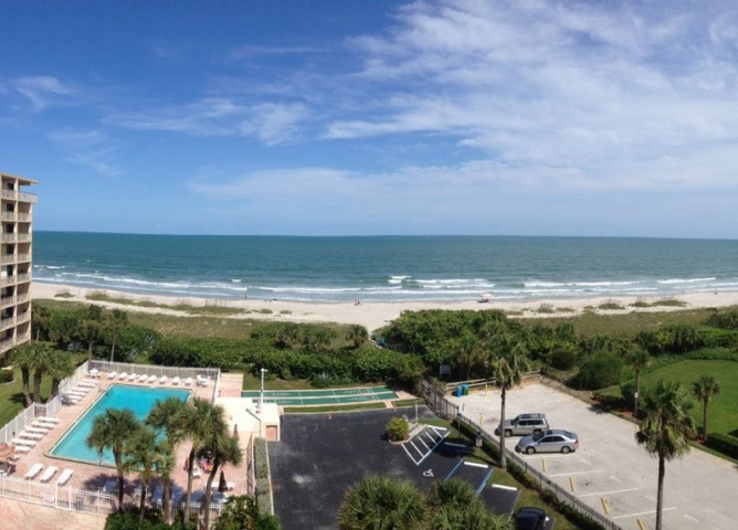 Canaveral Towers Fisheye Beachview from Balcony