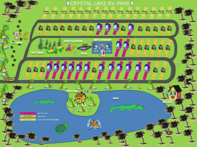 Crystal Lake RV Park Map