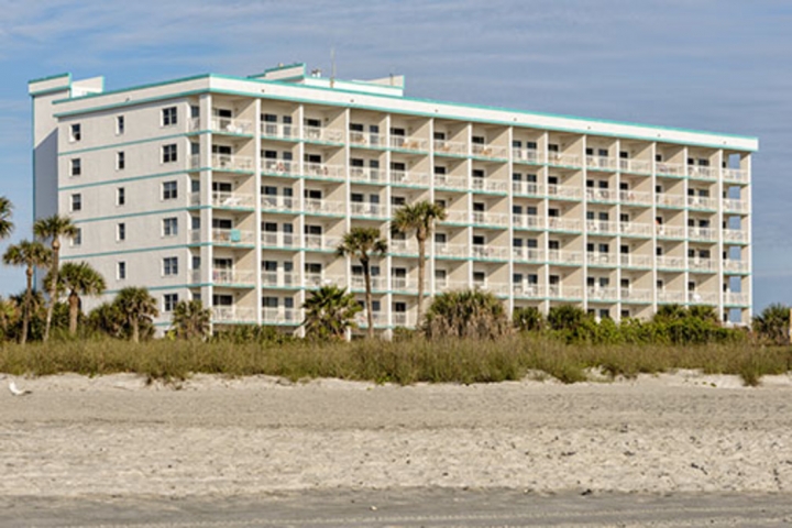 Discovery Beach Resort Exterior from Beach
