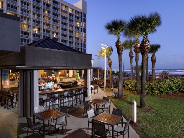 Hilton Melbourne Beach Oceanfront Evening Exterior