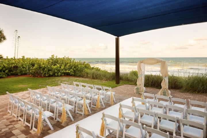 Hilton Melbourne Beach Oceanfront Outdoor Wedding Setup