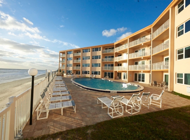 Paradise Beach Club Pool and Beach View