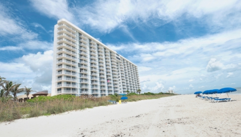 Hotel beach access at the Radisson Suite Hotel Oceanfront in Indialantic, FL