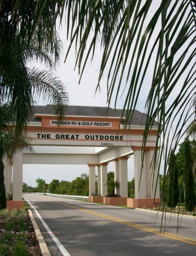 The Great Outdoors R.V. & Golf Resort Entrance