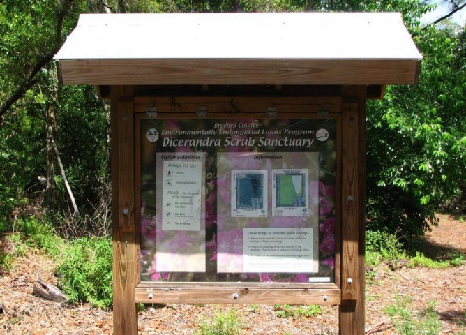 Dicerandra Scrub Sanctuary Outdoor Info Board