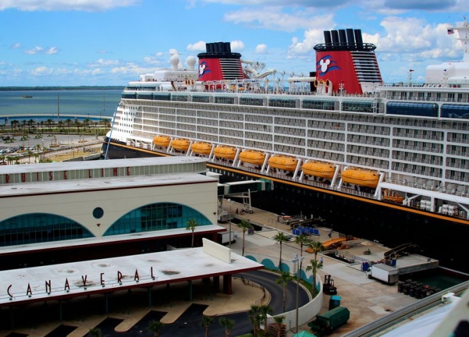 Disney Cruise Line docked