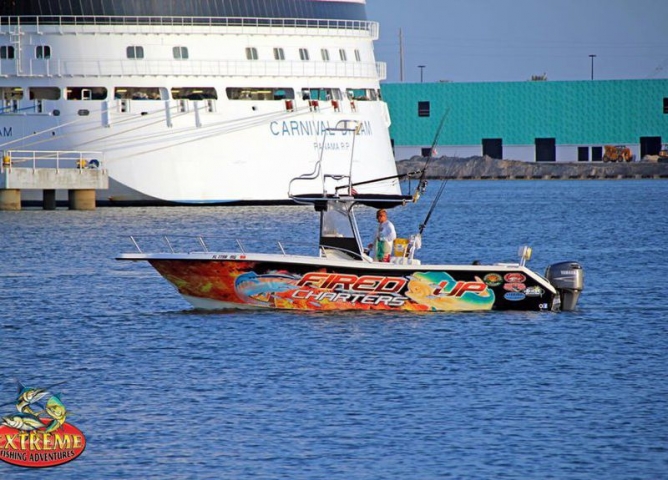 Fired Up Fishing Charters Cruising Near Cruise Ship
