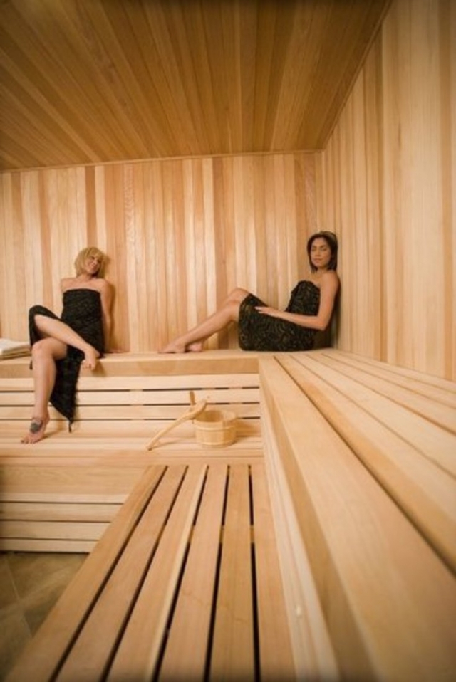 Essentials Medispa and Salon Ladies Relaxing in Sauna