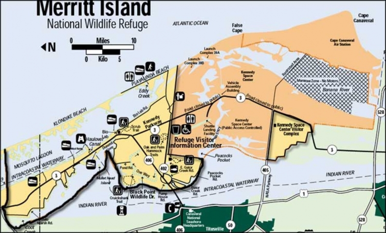 Merritt Island National Wildlife Refuge Map