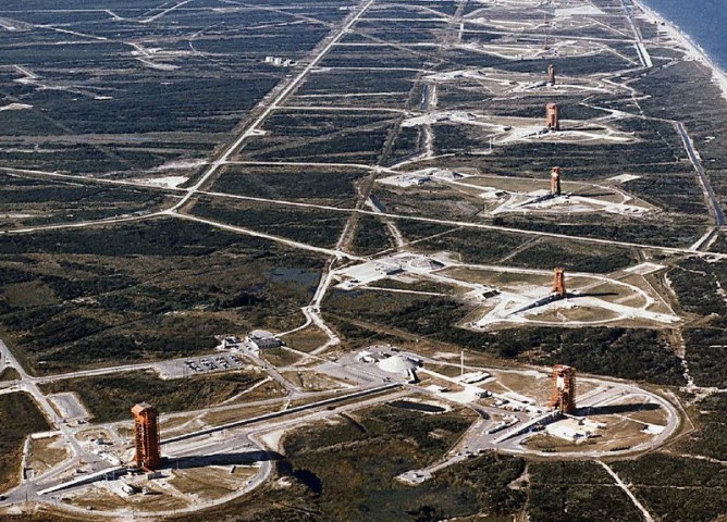 Cape Canaveral Air Force Station Launch Pads from the Air