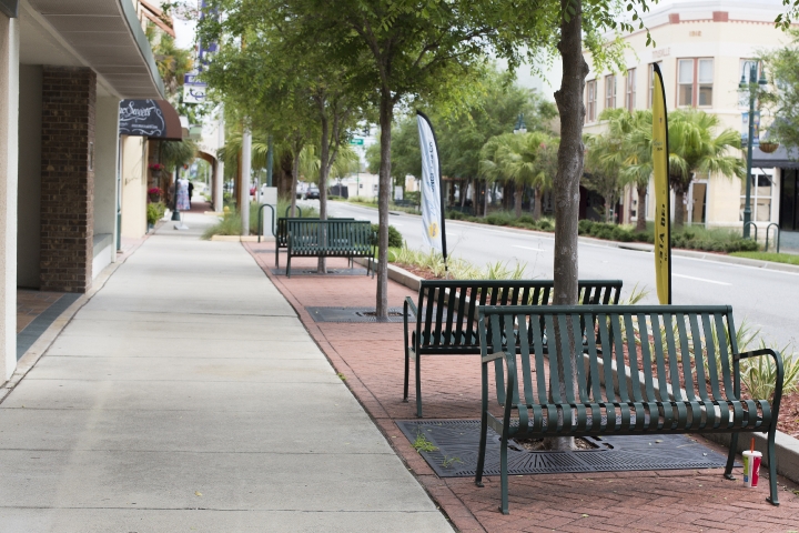 Sidewalk in Downtown Titusville