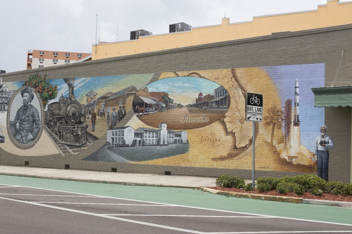 Wall mural in Downtown Titusville