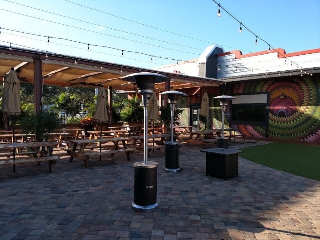 The patio at Intracoastal Brewing Company in the Eau Gallie Arts District