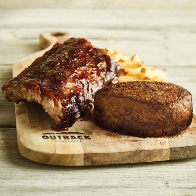 Steak and ribs from Outback Steakhouse in Merritt Island, FL