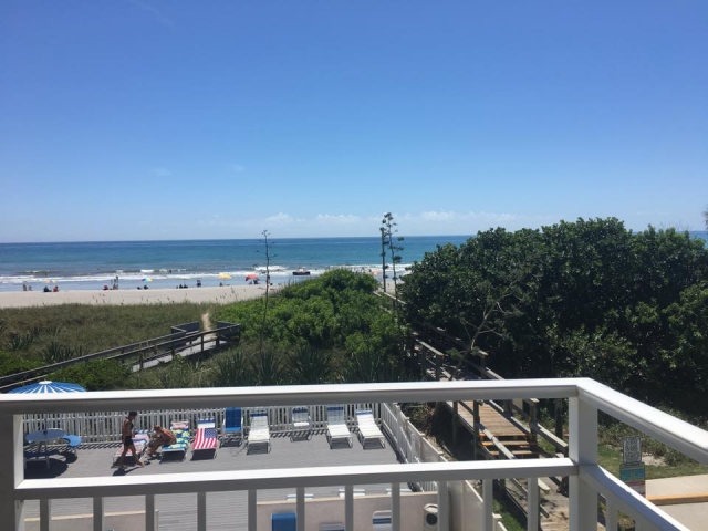 Balcony view of the beach from Seagull Beach Club