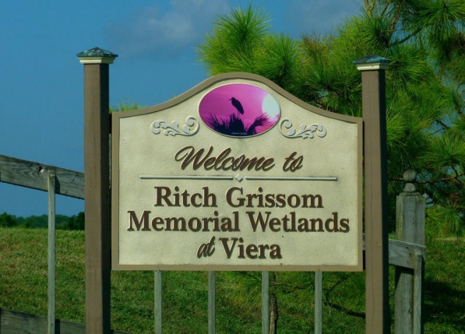 Ritch Grissom Memorial Wetlands Welcome Sign