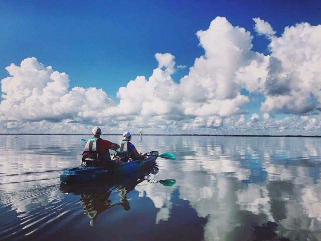 Cocoa Kayaking On the Water