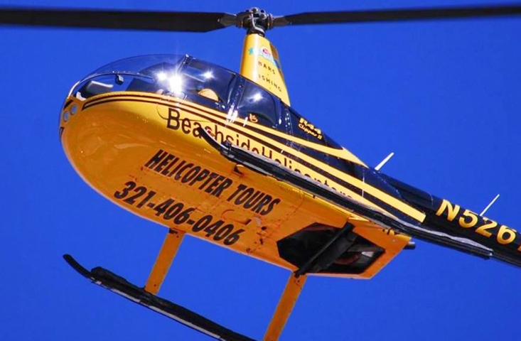 Beachside Helicopter In Air