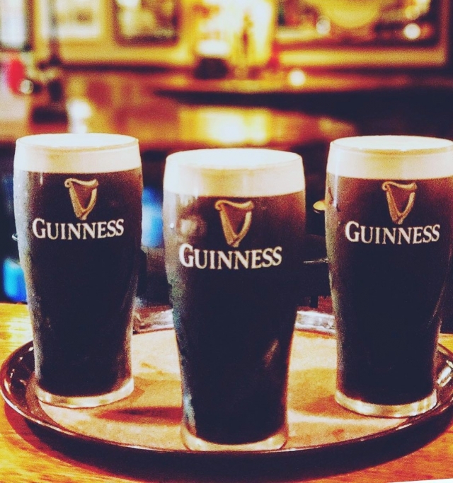 The Cottage Irish Pub Pints of Guinness