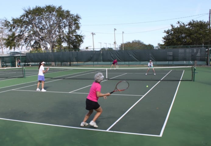 Fee Avenue Tennis Complex Women Playing Doubles